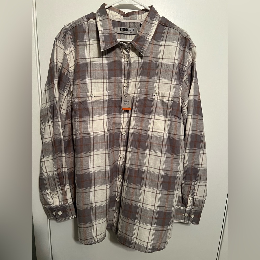 Women’s 2X Ridgecut Button Up Plaid Shirt